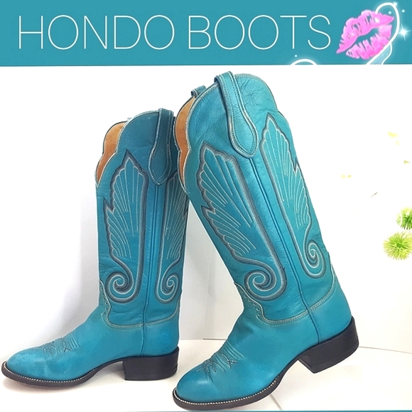Chic Turquoise Ankle Boots - Picture 2 of 16
